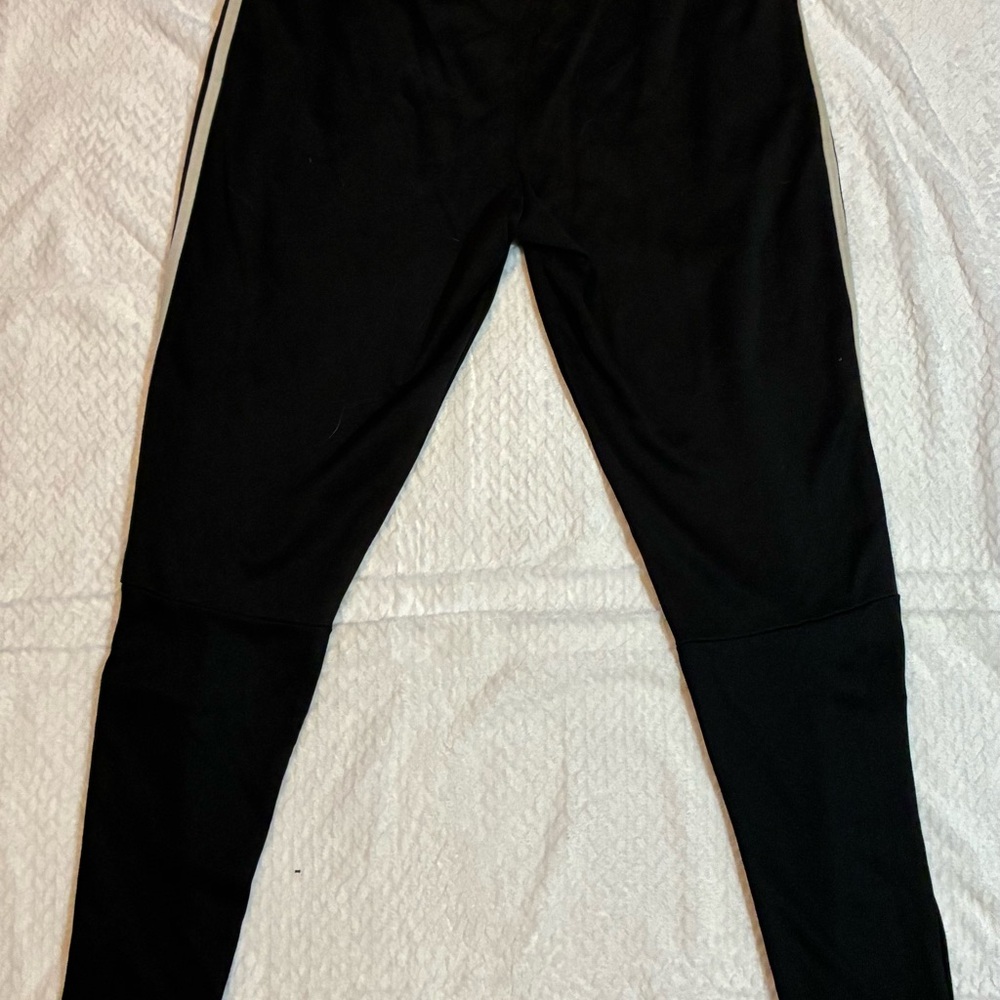 adidas Climacool Black Jogger Pants White Stripes M Athleisure Athletic Sporty - Picture 5 of 7
